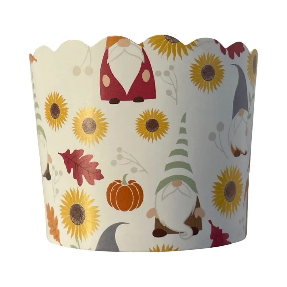 50 Count Fall Harvest & Gnome Sunflower Cupcake Liners New in Box